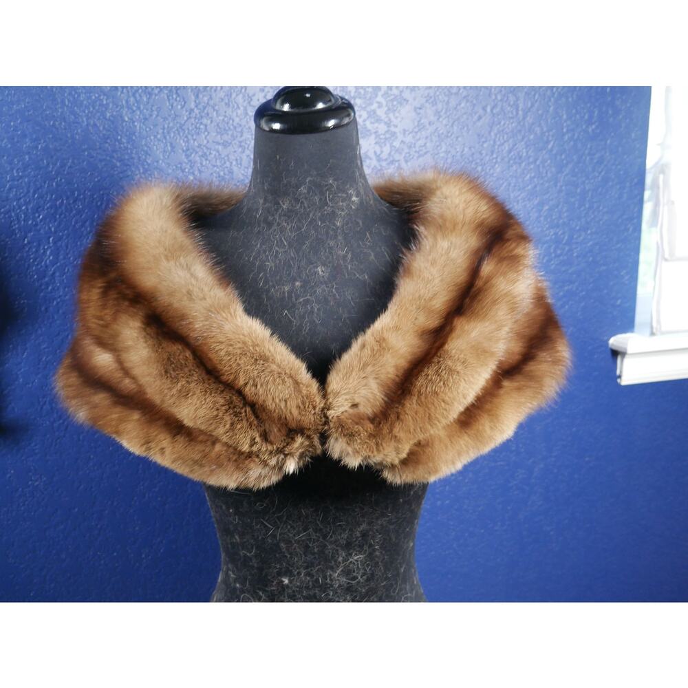 Stunning Russian Sable Fur Stole wrap scarf cape for Coat Jacket